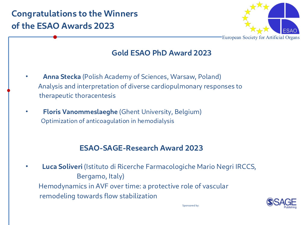 ESAO Winners AWARDS 2023